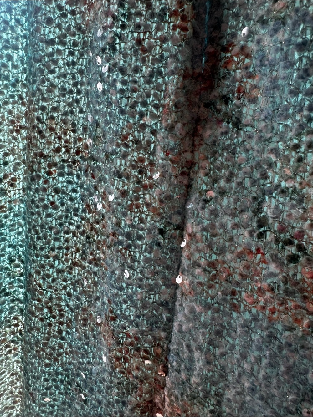 🩵LULU’s Sequin Embellished V-Neck Maxi Dress in Light Blue and Rose Gold - Picture 6 of 10